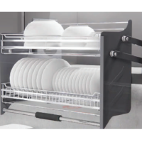 G7 - GIÁ NÂNG HẠ THÔNG MINH NAN DẸT CÓ GIỎ ĐŨA INOX