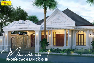 Những mẫu nhà cấp 4 tân cổ điển đẹp, hiện đại, nhìn là mê